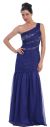 Main image of One Shoulder Ruched Bodice Mermaid Formal Dress